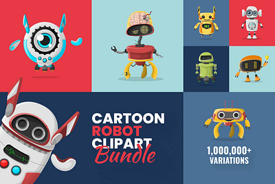 Cartoon Robot Clipart cartoon character clipart design illustration robot tech