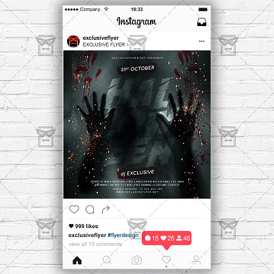 Halloween Affair - Instagram Post and Stories PSD Template costume contest flyer costume party halloween halloween flyer halloween flyer design halloween party halloween queen halloween superheroes halloween superheroes flyer kids halloween party superheroes party