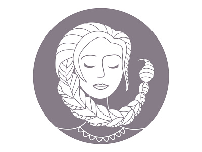 Scorpio sign. Horoscope set active design flat girl horoscope illustration line art logo nature scorpio set sign simple vector