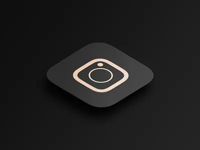 Phikfyn Mockup Gold Icon app icon apple black closeup gold icon icons instagram ios ui