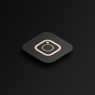 Phikfyn Mockup Gold Icon app icon apple black closeup gold icon icons instagram ios ui