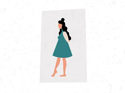 'Pensive Steps' design graphic design illustration illustration art illustrator self portrait vector woman