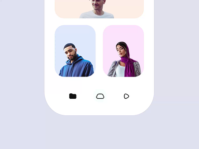 Tab Bar Switches Interaction 🏹 adobe xd animation app chat clean figma folder framer interaction minimal mobile mobile ui motion navigation sketch tab bar tabbar ui ux white