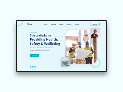 Construction Health, Safety & Wellbeing Specialists Landing Page concepts design modern ui ux web design website