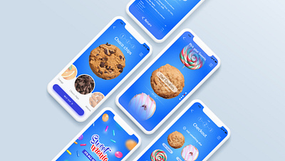 Sweet Mania App Design app app design application illustration minimal typography ui ui design ux website