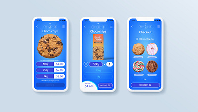 Sweet Mania App Design - Add To Cart Process app app design branding design logo ui ui design ux website