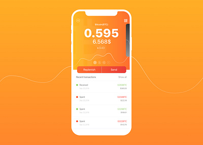 Crypto Wallet app bitcoin crypto fintech orange wallet walletapp