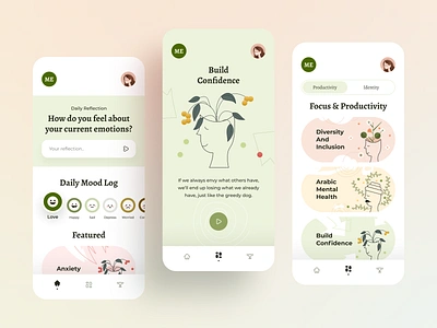 Mental Health App app care design health app healthcare ios mental mental health mobile mobile app mood psychology sketch ui ux