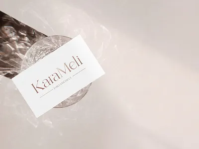 KaraMeli Cake Shop and Confectionery - Business Card Design bakery brand identity branding business card business card design cake cake logo cake shop confectionery feminine logo foil gold foil logo design luxury brand luxury design luxury logo premium design rose gold wedding