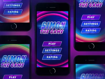 UI for the Simon Game app design game icon icons logo ui uidesign