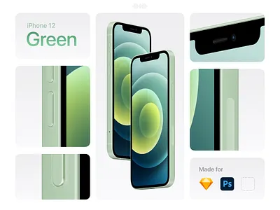 iPhone 12 - Green, Red, White black blue green high quality iphone 12 light mini mockup polished psd red sketch template vector white