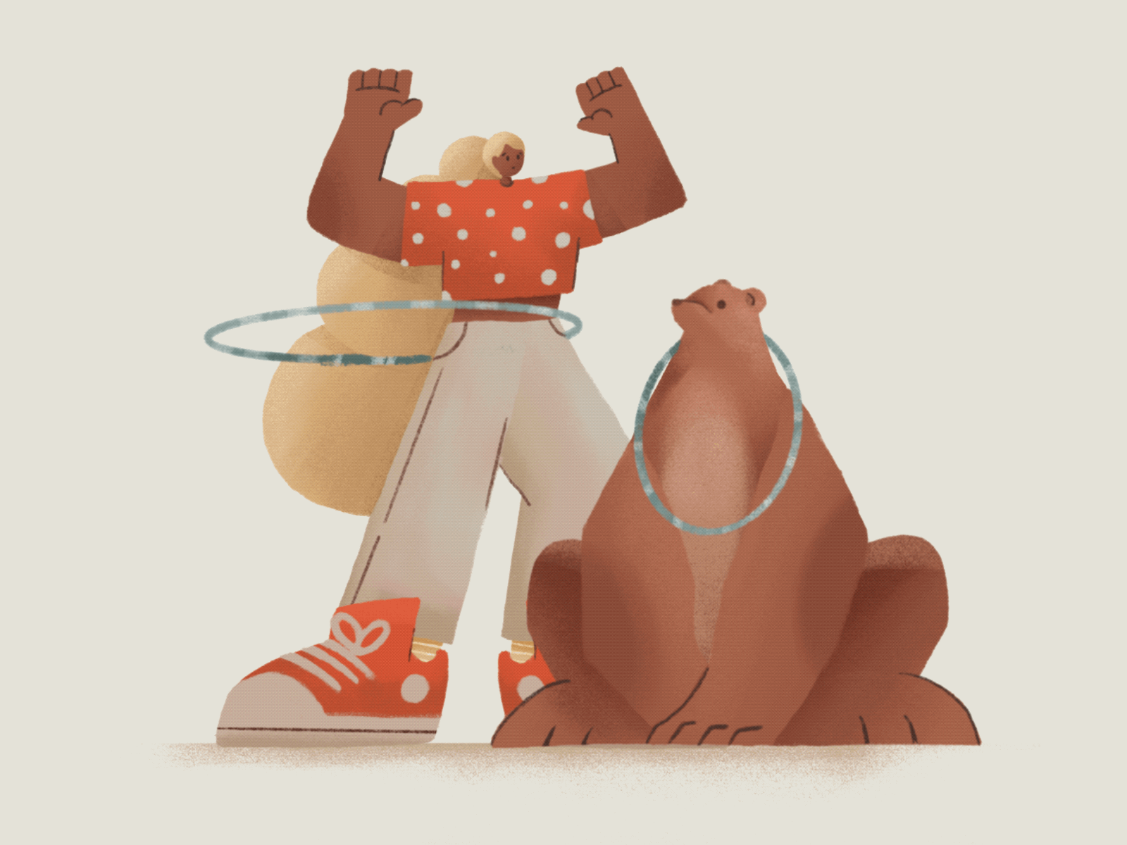 Hula Hoop! animation bear character design gif hulahoop illustration