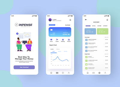 Inpense - Finance Apps design dribbelindonesia financeapp financeapps mbanking moneyapp moneyapps uidesign uiux uiuxdesign