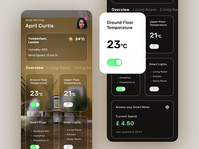 Smart Home Concept britishgas design graphic design hive minimal productdesign smarthome ui ux