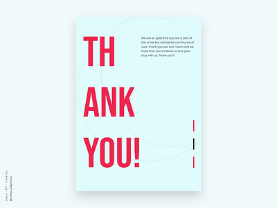 Thank You - 077 Daily UI Challenge dailyui dailyui 077 dailyuichallenge design minimal minimalism minimalist simple thank you thankyou ui design