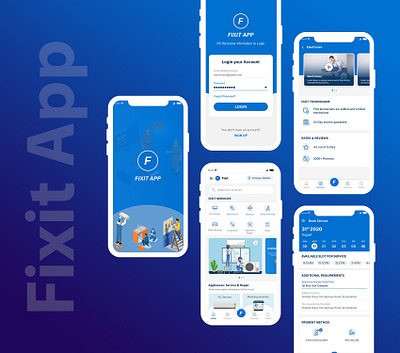 Fixit App Design app design mobile app design modern ux