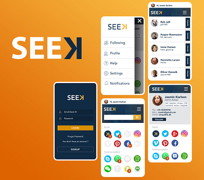 SEEK App app design illustration minimal mobile app design modern ux