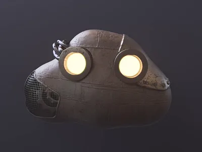 Steampunk cloud 3d animation c4d character cinema 4d cloud collection gif illustration iron loop motion graphics nft old redshift steampunk