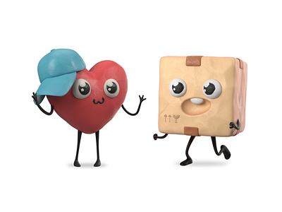 3D Emoji 3d 3d character avatar belnder box clay cute delivery design download emoji happy heart icon icons illustration kawaii logistics mascot package