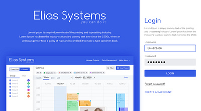 Elias System app design illustration modern ux web app design