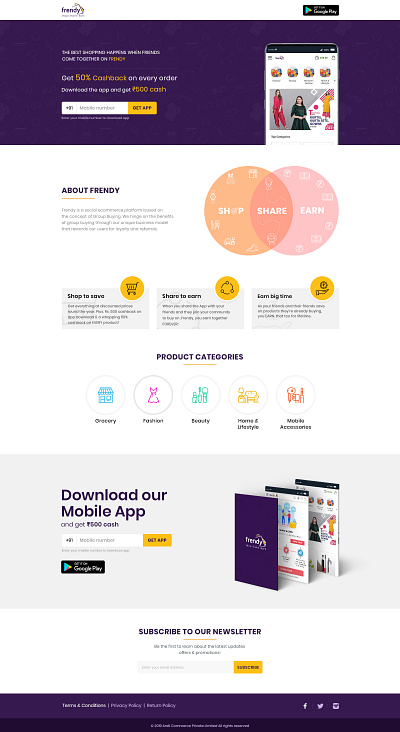 Frendy Web App app design ecommerce mobile app design modern ux web app design