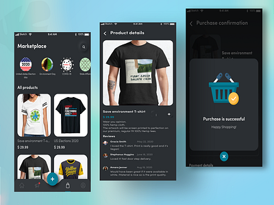 Discourse | Marketplace dark mode design marketplace mobile app mobile app development mobile ui neomorphic ui ui ux ui design website design