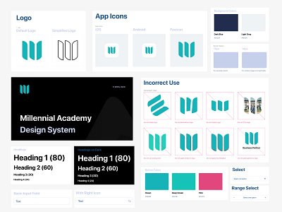 Millennial Academy : Design System design design system ui userinterface website website design