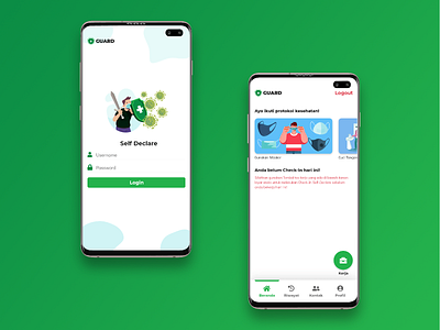 GUARD - Covid-19 Self Declare UI Apps app covid19 design health ui ux