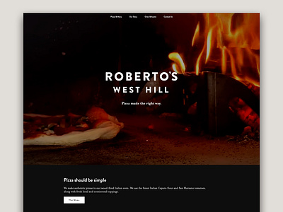 Pizza Restaurant - Website Design - Roberto's West Hill art direction authentic branding clean design design italian logo motion graphics pizza restaurant retro simple typography ui ux webdesign