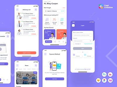 MyHeal - Telemedicine App UI Kit app app design creative design health health app healthcare healthy ios kit mobile ui ui kit