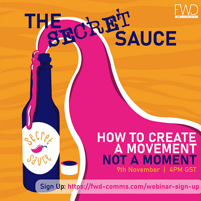 Secret Sauce flyer for FWD Comms art branding design flyer flyer design illustration vector