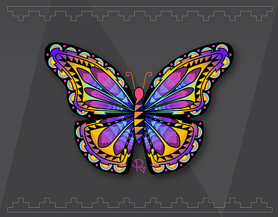 Tribal Butterfly adobe butterfly decals design graphic design illustration illustrator logo native tribal vector