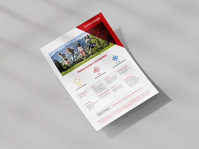 Swiss Camps Flyer business corporate design education flyer marketing modern print report sales tool whitepaper