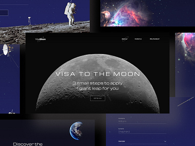 To the moon, Landing css3 design elementor pro html5 landingpage photoshop ui ux wordpress