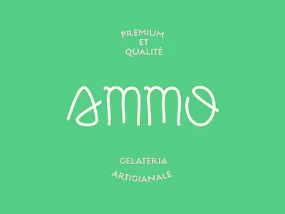 ammo gelateria artigianale design gelateria logo minimal typography