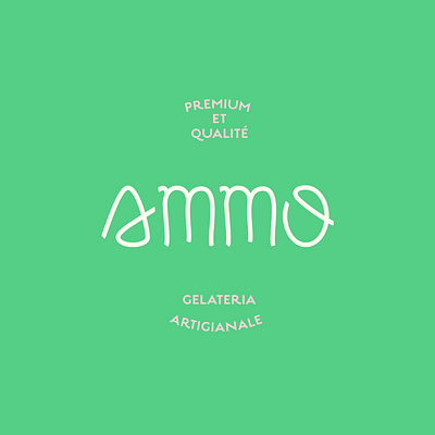 ammo gelateria artigianale design gelateria logo minimal typography