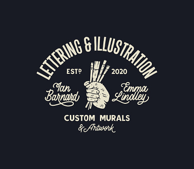 Mural Logo calligraphy hand lettering illustration lettering logo typography vintage