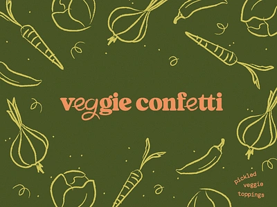 Veggie Confetti | Unchosen Brand Concept brand branding cabbage carrot food identity illustration jalenpeno logo lynx onion organic packaging vegetables