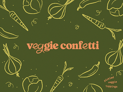Veggie Confetti | Unchosen Brand Concept brand branding cabbage carrot food identity illustration jalenpeno logo lynx onion organic packaging vegetables