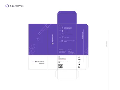 Smartberries - Packaging app berry box brand branding lab lab test labolatory minimal packaging polyphenol purple smart smartberries tech technology test