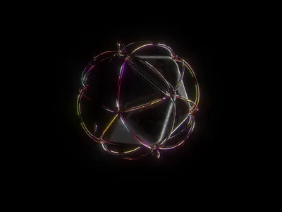 .:PLAY?:. 3d animation ar blockchain branding cryptoart graphic design holograpgic icon iridescent leather loop motion graphics motiondsesign nft play spherical trippy ui vr