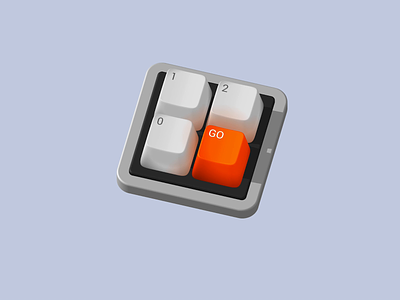 Number Keyboard 3d animation design go keyboard launch mac mini model numbers orange spline video