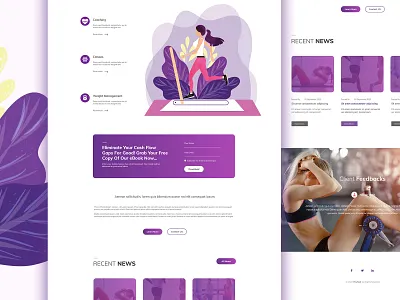 Physical Therapy and Medical Clinic Landing Page Design branding graphic design illustration mobile ui photoshop design psd design template design ui uiux design web design