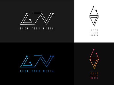 Geek Tech Media concept logo logo design vector