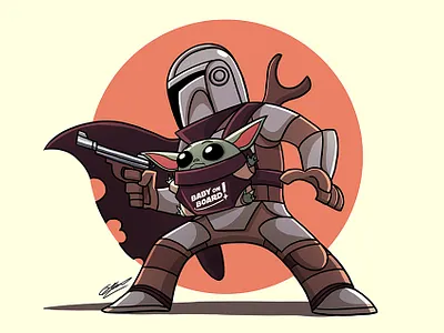 MANDALORIAN baby yoda character character design dessin disney drawing fan art fanart illustration illustration art mandalorian movie science fiction series star wars starwars