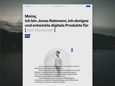 Portfolio Landingpage blue bow composition daily ui figma frontend grey hero kirby landingpage layout minimalism portfolio studio ui ux webdesign website