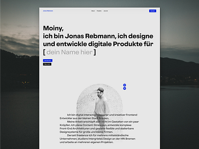 Portfolio Landingpage blue bow composition daily ui figma frontend grey hero kirby landingpage layout minimalism portfolio studio ui ux webdesign website