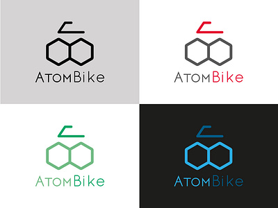 AtomBike logo logo design vector