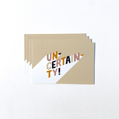 Uncertainty 2020 graphic handlettering lettering postcard typography uncertainty