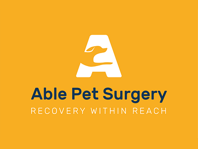 Able Pet Surgery Logo branding colors design dog dog illustration dog logo flat graphic icon illustration logo medical pet run surgery type typography vector veterinary yellow